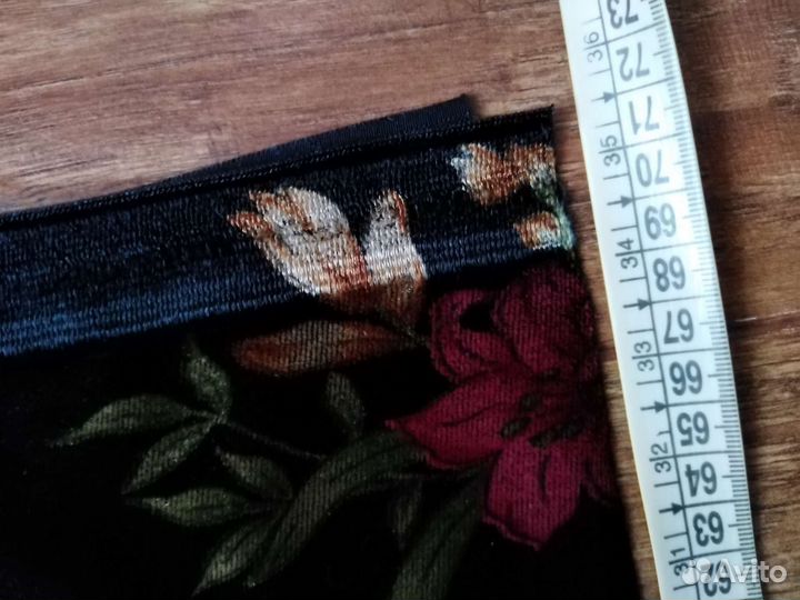 Ткань бархат с цветами