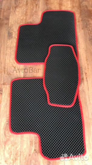 Ева коврики Daewoo Nexia красный кант