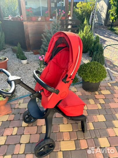 Коляска 3в1 Stokke xplory X Black/Ruby red 571404