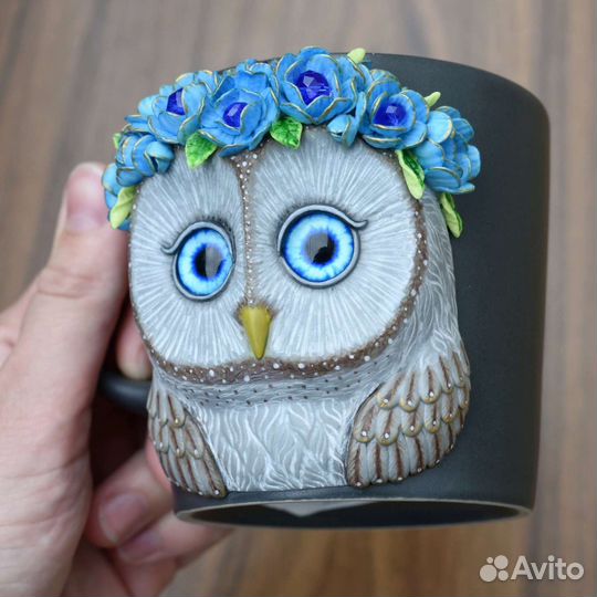 Кружка с декором Кружка с совой Подарок