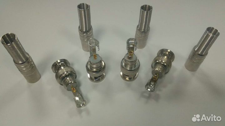 Разъемы BNC и питания DC под пайку и винт