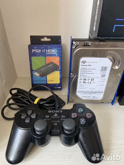 Sony PS2 FAT 50008+710игр 2TB HDD+2 джойстика+hdmi
