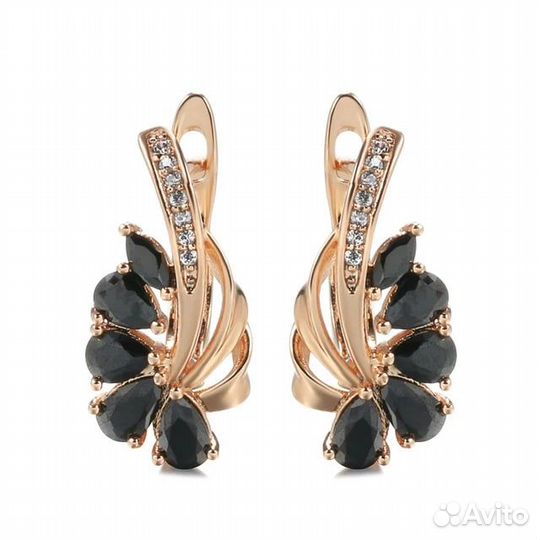 Серьги с цирконом