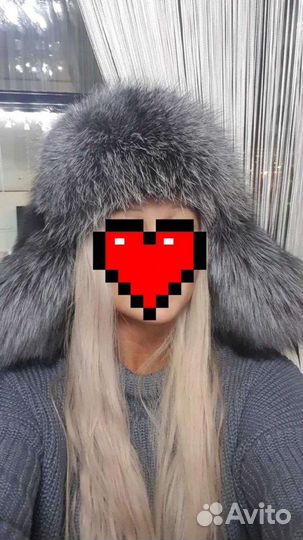 Шапка ушанка из чернобурки