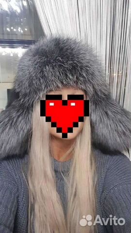 Шапка ушанка из чернобурки