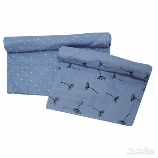 Комплект из 2-х пеленок Bambola 120х75 см муслин