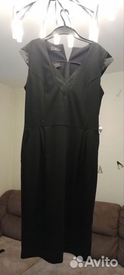 Классическое платье миди 46-48 р