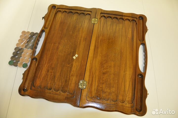 Нарды резные с ручкой 