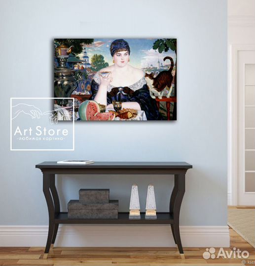 Картина Кустодиева Купчиха