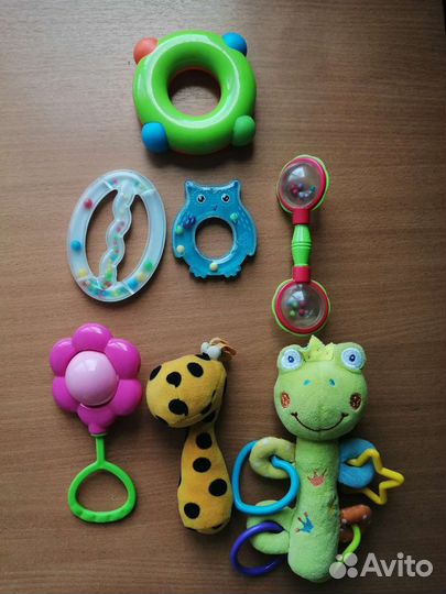 Детский мобиль, погремушки пакетом, горка