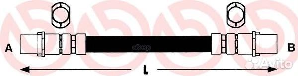 Шланг тормозной audi 80/90 М10х1х285mm пер. T85