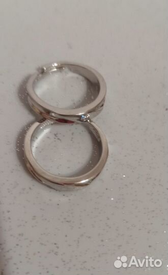 Новые серьги-пусеты, парные кольца