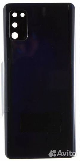 Задняя крышка для Samsung A41 Черная (со стеклом к