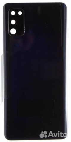 Задняя крышка для Samsung A41 Черная (со стеклом к
