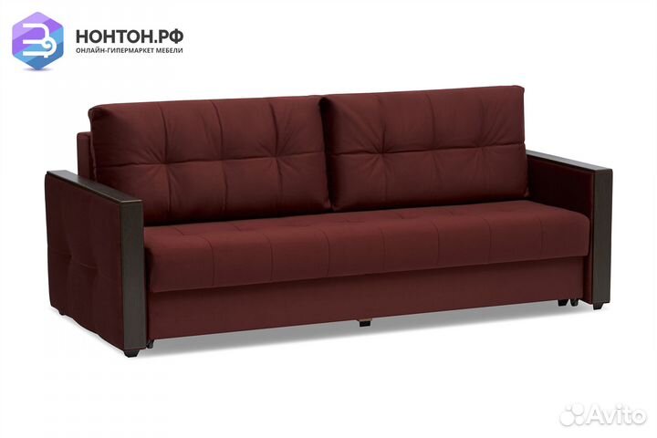Диван еврокнижка Инсайд 3-х местный бордовый