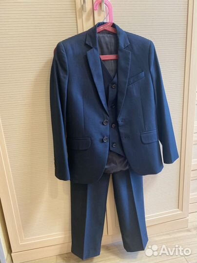 Школьный костюм для мальчика 134 синий