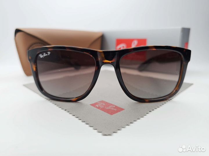 Очки Ray Ban Justin 4165 Leopard Polarized Brown