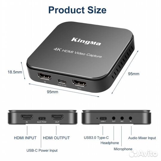 Карта видеозахвата KingMa BMU032 hdmi