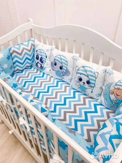 Бортики в кроватку комплект