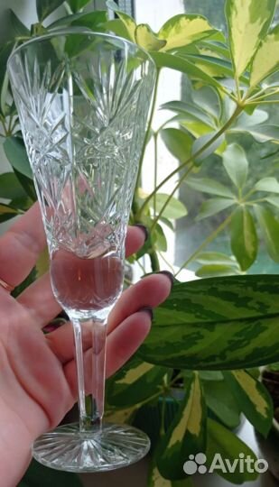 Хрустальные фужеры для шампанского СССР