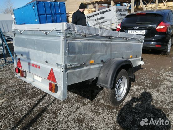 Прицеп легковой с тентом 60 см и надставными борта