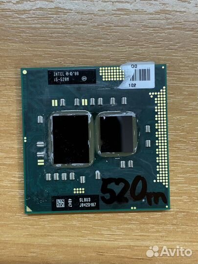 Процессор для ноутбука i5-520m 2.4-2.93GHz