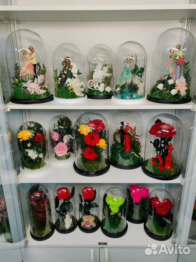 Роза в колбе. Флорариум. Подарок. Декор, от