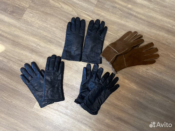 Перчатки женские кожаные