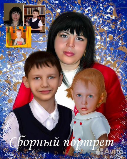 Портрет по фото на холсте/Печать на холсте