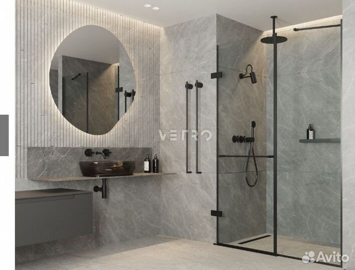 Перегородка стеклянная, раздвижная