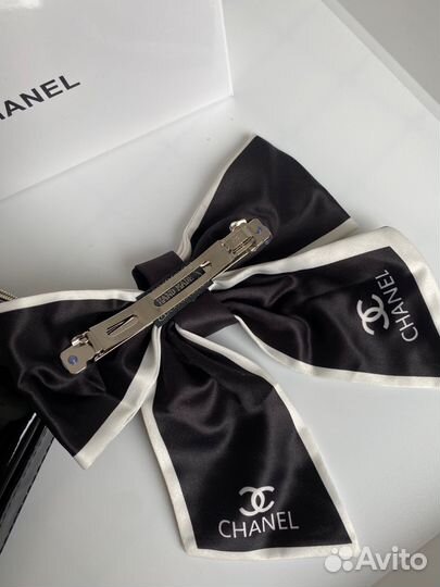 Chanel подарочный набор косметичка заколка черная