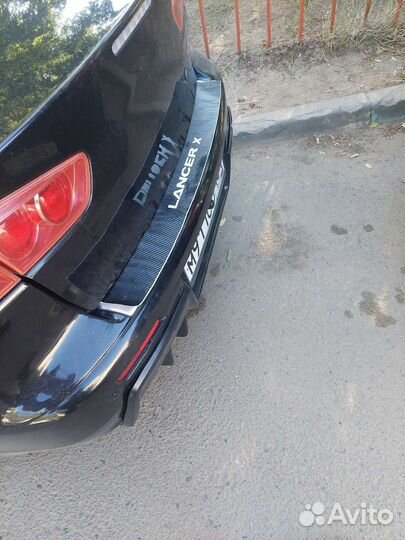 Накладка защитная на бампер лансер 10