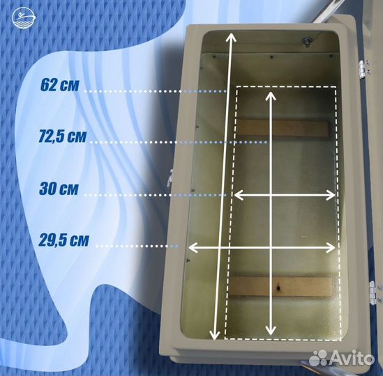 Кормовой рундук со спинкой для лодки пвх
