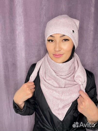 Шапка с косынкой