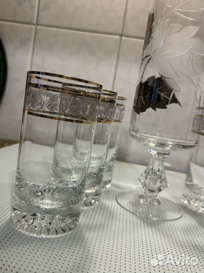 Стаканы Богемское стекло