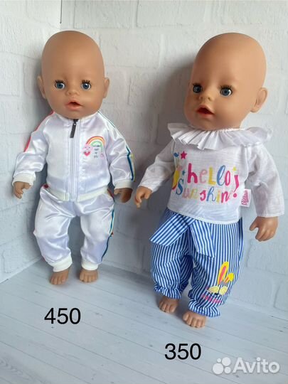 Новая одежда для кукол baby born 43 см