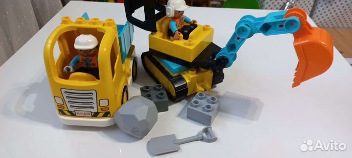 Lego duplo экскаватор и грузовик