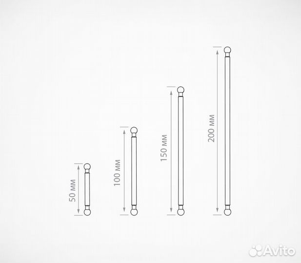 Удлин для шарнир ценникодерж ROD-VL 150мм прозрачн