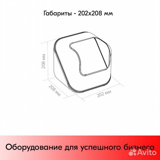 Дисплей пластиковый 208х202мм cube, Прозрачный