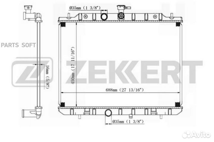 Радиатор охлаждения Ниссан X-Trail (T31) 07