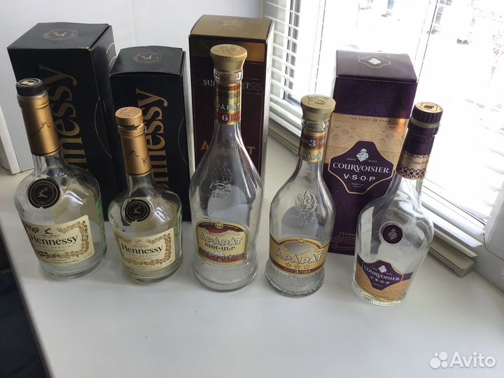 Бутылки пустые для декора