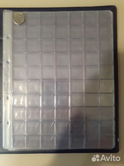 Листы для хранения монет на 70 ячеек, Оптима