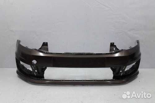 Передний бампер Volkswagen Polo рестайлинг чёрный