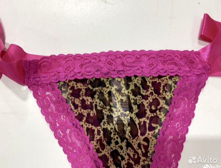 Женские трусики стринги леопардовые