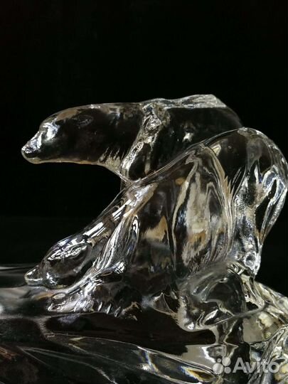 Пепельница пресс-папье Медведи на льдине Чехия