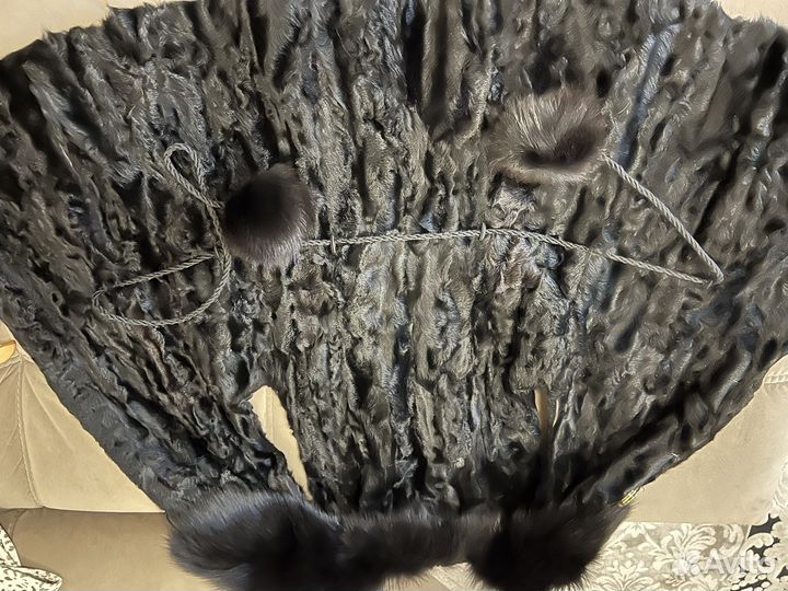 Жилетка женская, каракульча, 46 размер