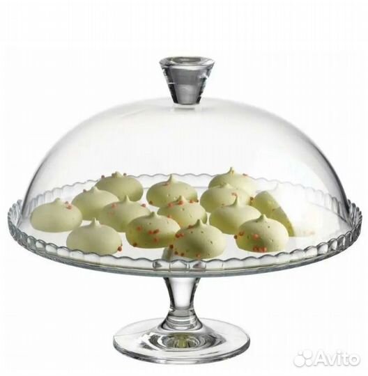 Тортовница на ножке с крышкой