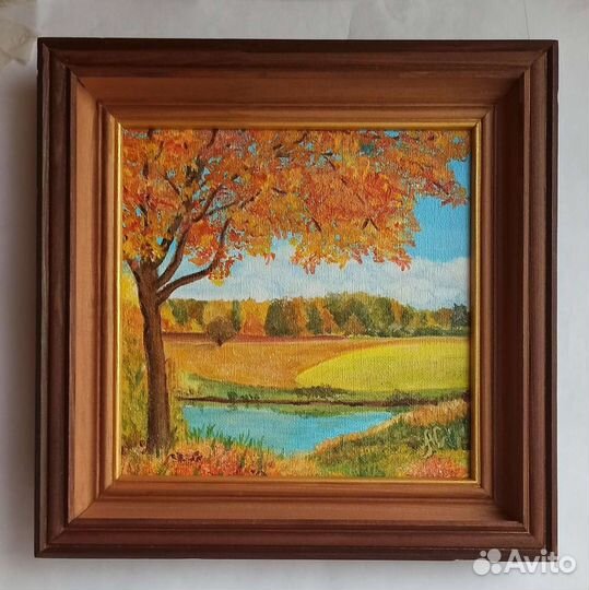 Картина акрилом «Осень»