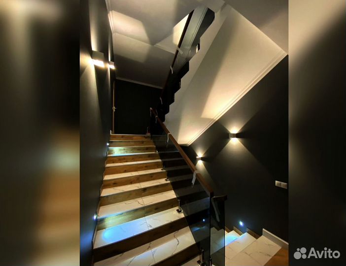 Стеклянные перила для лестниц