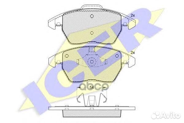 181637 колодки дисковые передние Citroen C4